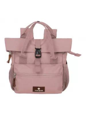 Hátizsák TRAVELITE BASICS SHORT HANDLE MINI FÜST RÓZSA