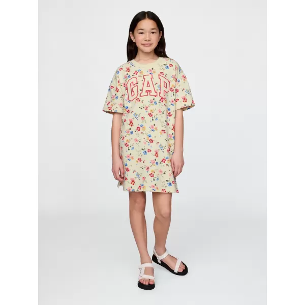  Gyermek ruhák GAP LOGO DRESS 781767-01 SP MULTI VIRÁGOS 