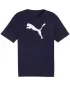 Férfi póló PUMA TEAMRISE LOGO JERSEY COTTON 658705-06 PUMA NAVY/PUMA WHITE