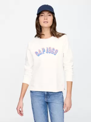 Női pulóver GAP LOGO CREWNECK SWEATSHIRT 744529-03 ÚJ TÖRTFEHÉR