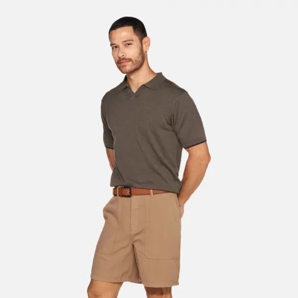  Férfi póló GEOX KNIT G012317 KHAKI 