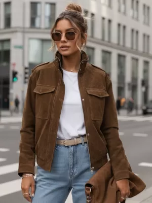Női kabát DSTREET TY5578 BOROSTYÁN