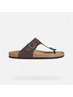 Férfi papucs GEOX SANDAL GHITA G002573 SÖTÉTBARNA