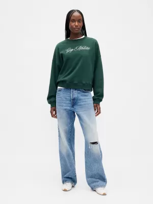 Női pulóver GAP LOGO SWEATSHIRT 799272-00 MÉLYVADÁSZ