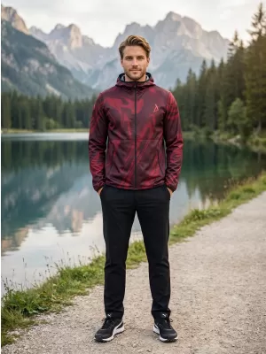 Férfi prémium softshell kabát ALTISPORT VOJ/ALM072JACK01 BOR/VÖRÖS