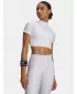 Női póló HEATGEAR CROP MOCK SS 6010006-100 WHITE Under Armour