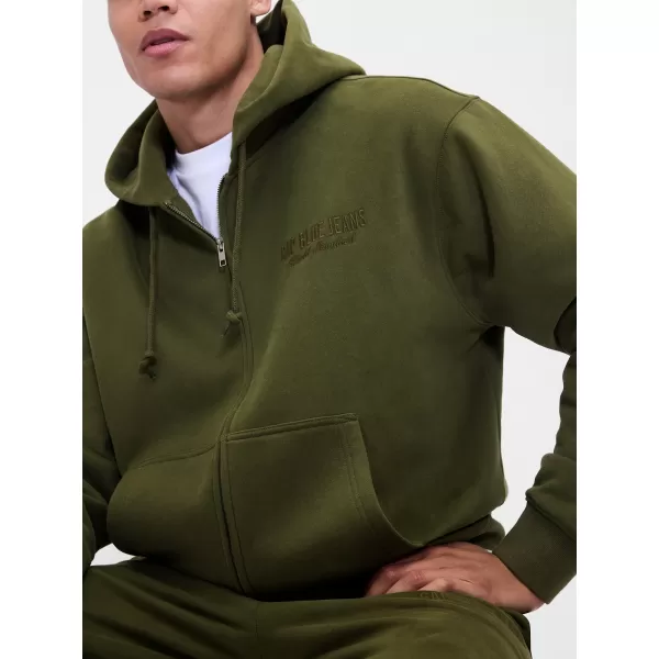  Férfi pulóver GAP LOGO PULLOVER HOODIE 822076-03 KATONAI KABÁT ZÖLD 