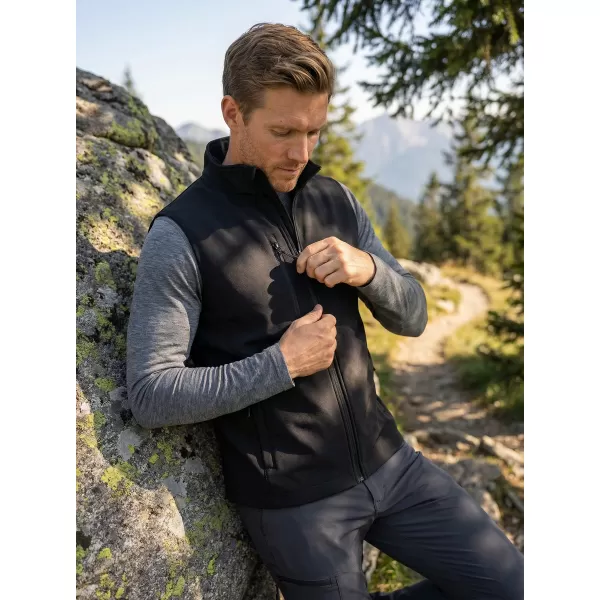  Férfi softshell mellény ALTISPORT NoPrint NP/ALM865 FEKETE 