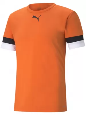 Férfi funkcionális póló PUMA TEAMRISE JERSEY 704932-08 ARANY MÁK/FEKETE/FEHÉR