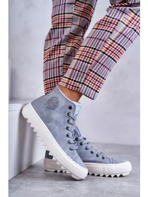 Női tornacipő BIG STAR EE274115 VILÁGOS KÉK Big Star Shoes