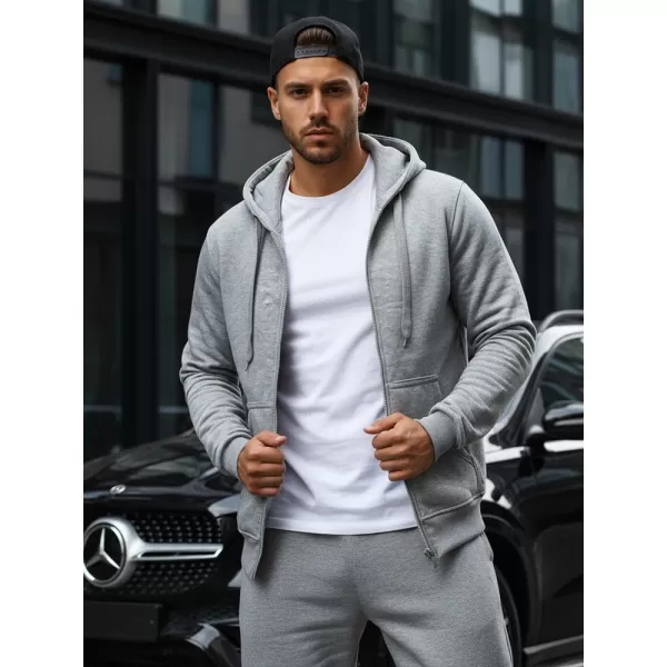  Férfi pulóver DSTREET BX2412 VILÁGOSSZÜRKE 