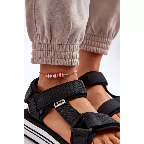  Női szandál LEE COOPER LCW-24-05-2753L FEKETE/FEHÉR 
