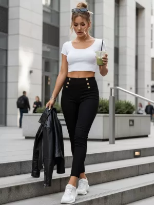 Női nadrág DSTREET UY2849 FEKETE