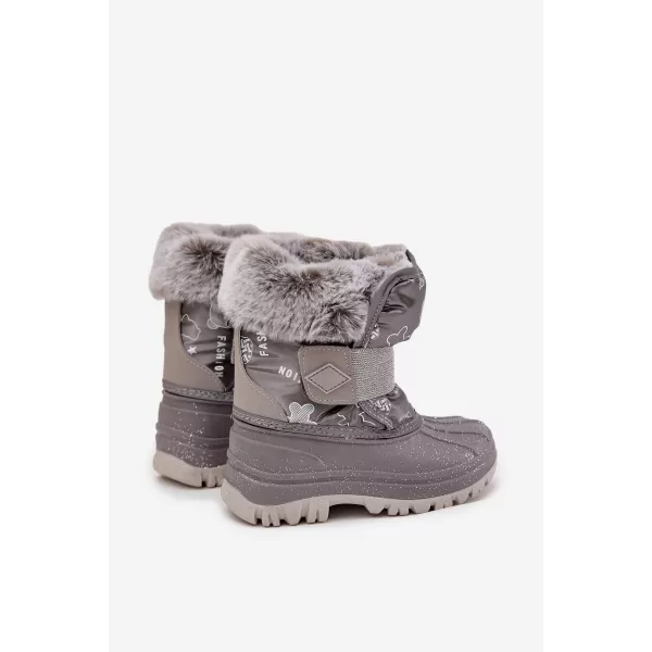  Gyermek téli cipő LEE COOPER LCJ-25-10-3788 SZÜRKE 