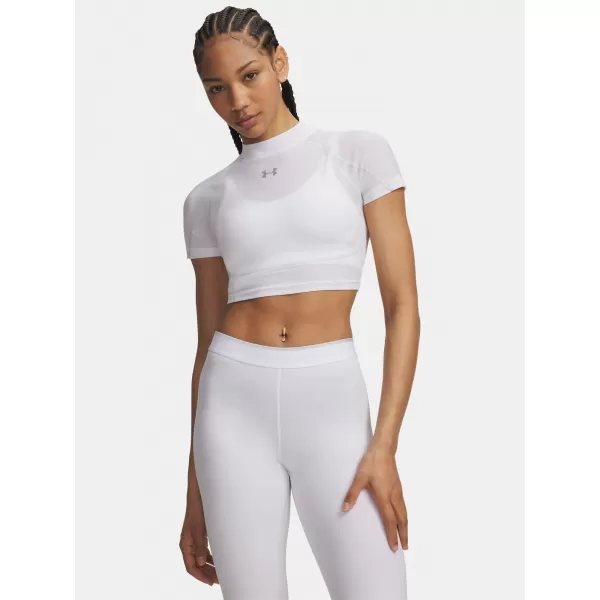  Női póló UNDER ARMOUR HEATGEAR ELITE CROP MCK SS 6014710-100 FEHÉR 