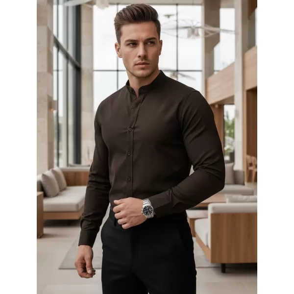  Férfi ing DSTREET DX2678 BARNA 