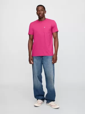 Férfi póló GAP POCKET MICRO LOGO TEE 857901-15 CSÍPŐS RÓZSASZÍN