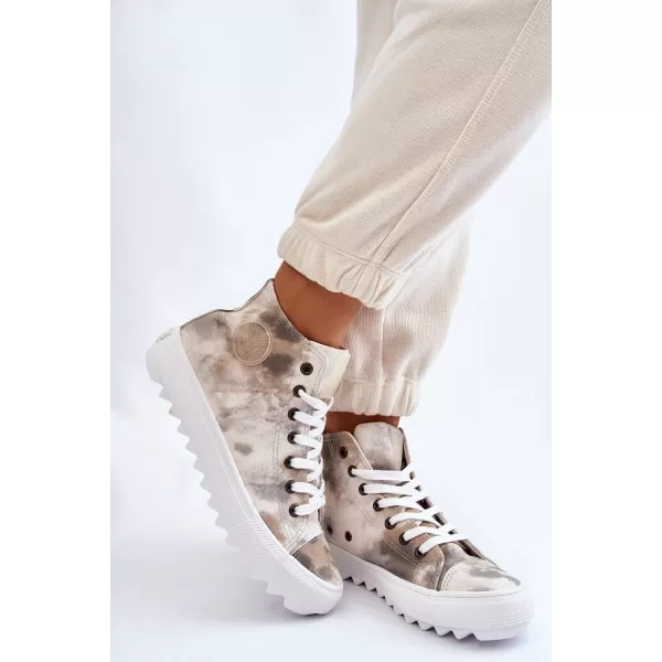  Női tornacipő BIG STAR LL274047 WHITE/OLIVE Big Star Shoes 