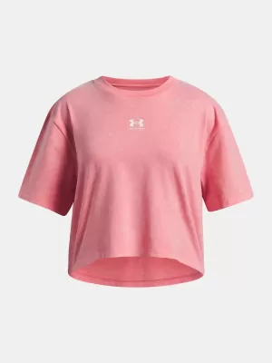 Lányos póló UNDER ARMOUR UA G RIVAL WASH SS 6011673-600 RÓZSASZÍN