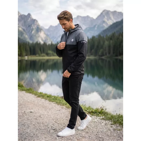  Férfi prémium softshell kabát ALTISPORT VOJ/ALM051JACK01 SZÜRKÉSFEKETE 