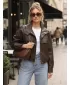 Női kabát DSTREET TY5650 BARNA