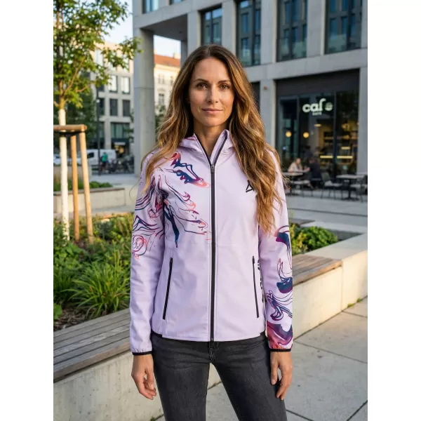  Női prémium softshell kabát ALTISPORT VOJ/ALW064JACK01 HALVÁNYLILA 