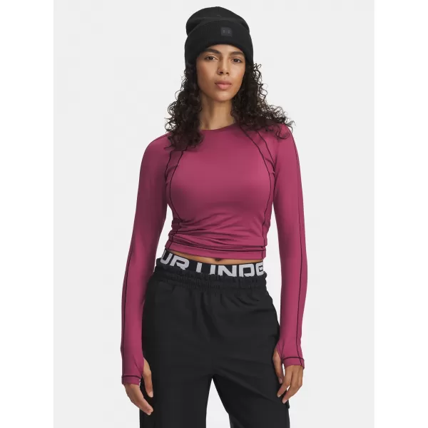  Női póló UNDER ARMOUR UA COLDGEAR TEXTURED CREW 6003999-659 PIROS 