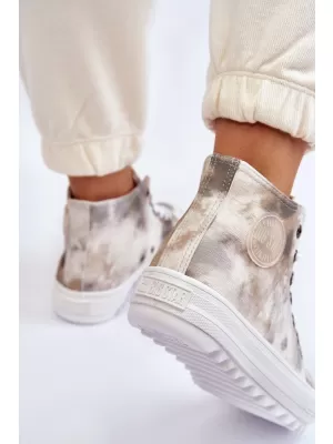 Női tornacipő BIG STAR LL274047 WHITE/OLIVE Big Star Shoes