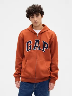 Férfi pulóver GAP LOGO HOODIE ZIP 674144-26 RÉZFŰSZER