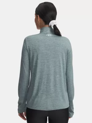 Női póló UNDER ARMOUR TECH 1/2 ZIP- TWIST 1384225-587 KÉK