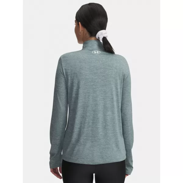  Női póló UNDER ARMOUR TECH 1/2 ZIP- TWIST 1384225-587 KÉK 