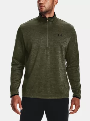 Férfi pulóver UNDER ARMOUR UA ARMOUR FLEECE 1/2 ZIP ZÖLD
