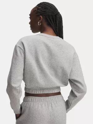 Női pulóver UNDER ARMOUR UA RIVAL FLEECE PIPED CREW 6007035-011 SZÜRKE