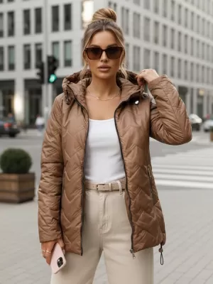 Női kabát DSTREET TY5608 BARNA