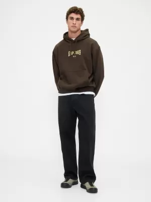 Férfi pulóver GAP LOGO PULLOVER HOODIE 821291-01 FÖLD