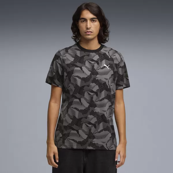  Férfi póló PUMA ESS LOGO LAB AOP TEE 692027_01 PUMA FEKETE 