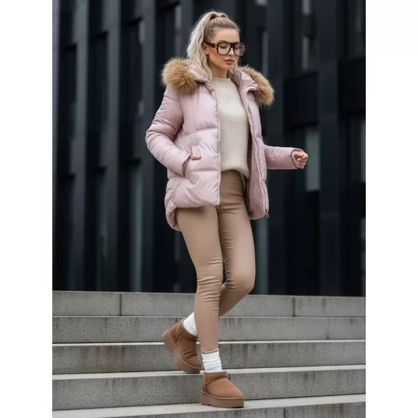  Női kabát DSTREET TY5526 RÓZSASZÍN 
