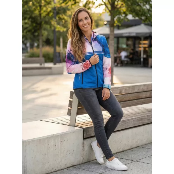  Női prémium softshell kabát ALTISPORT VOJ/ALW117JACK01 KÉK/RÓZSASZÍN 