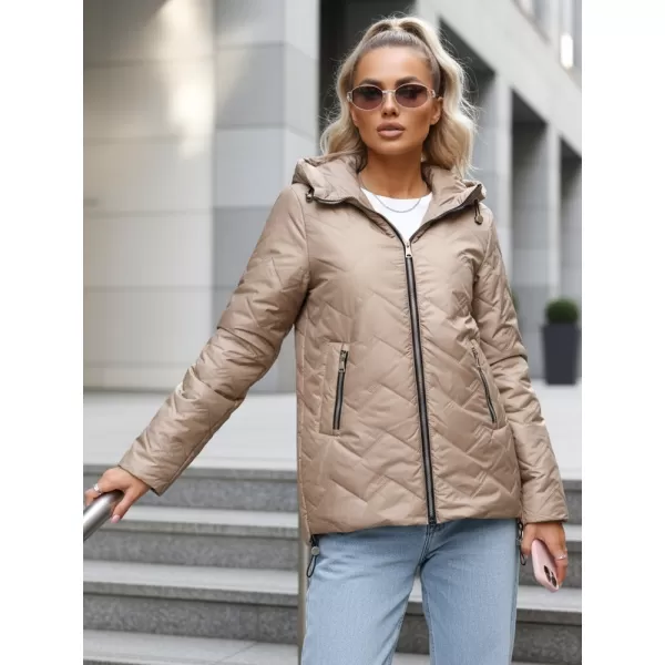  Női kabát DSTREET TY5609 KARAMELLA 