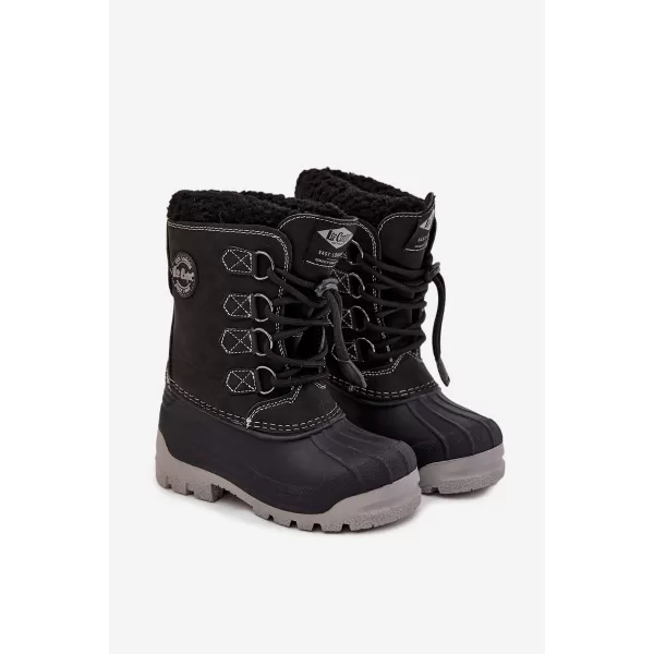  Gyermek téli cipő LEE COOPER LCJ-25-44-3943K FEKETE 