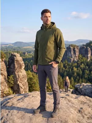 Férfi softshell kabát ALTISPORT NoPrint NP/ALM845 KATONAI