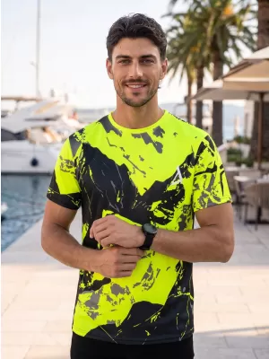 Prémium férfi póló ALTISPORT VOJ/ALM131TR01 FLUO SÁRGA/FEKETE
