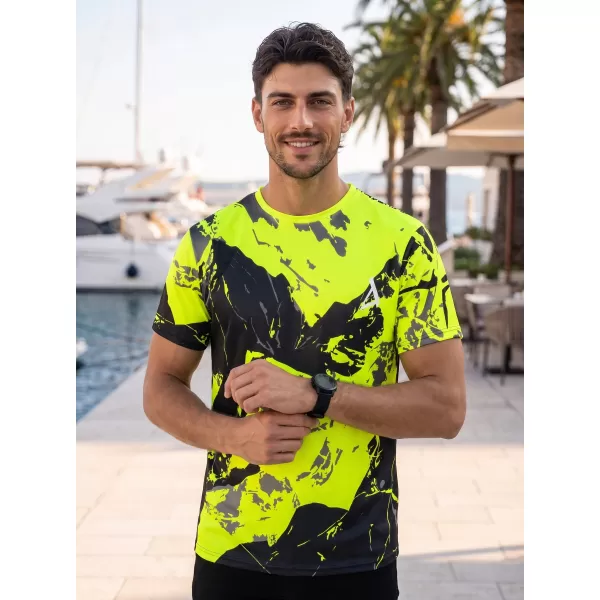  Prémium férfi póló ALTISPORT VOJ/ALM131TR01 FLUO SÁRGA/FEKETE 