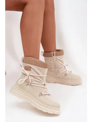 Női téli csizma LEE COOPER LCJ-25-44-3931 BÉZS