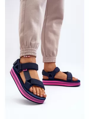 Női szandál LEE COOPER LCW-24-05-2753L TENGERÉSZ/FUKSZIA