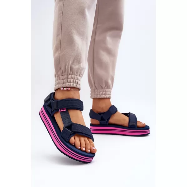  Női szandál LEE COOPER LCW-24-05-2753L TENGERÉSZ/FUKSZIA 