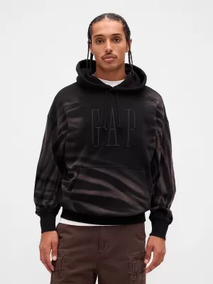 Férfi pulóver GAP CORP LOGO HOODIE PULLOVER 851641-01 FEKETE