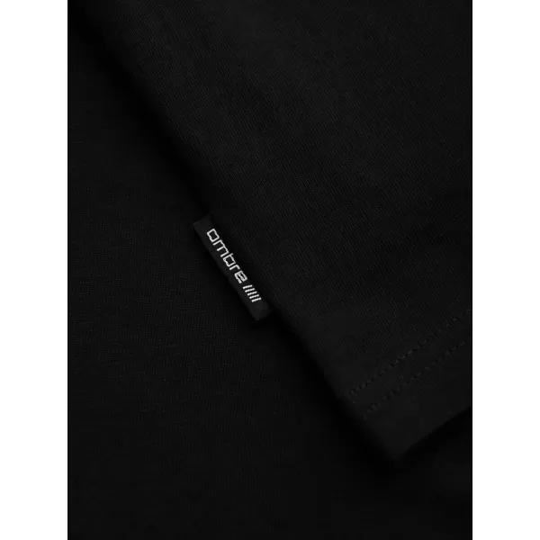  Férfi póló OMBRE OM-LSPT-0136 FEKETE 