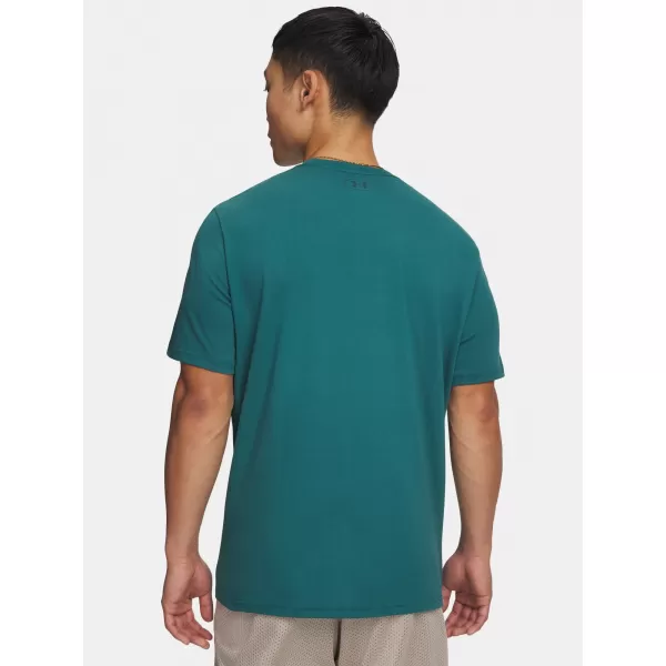  Férfi póló UNDER ARMOUR TEAM ISSUE WORDMARK SS 1329582-338 ZÖLD 