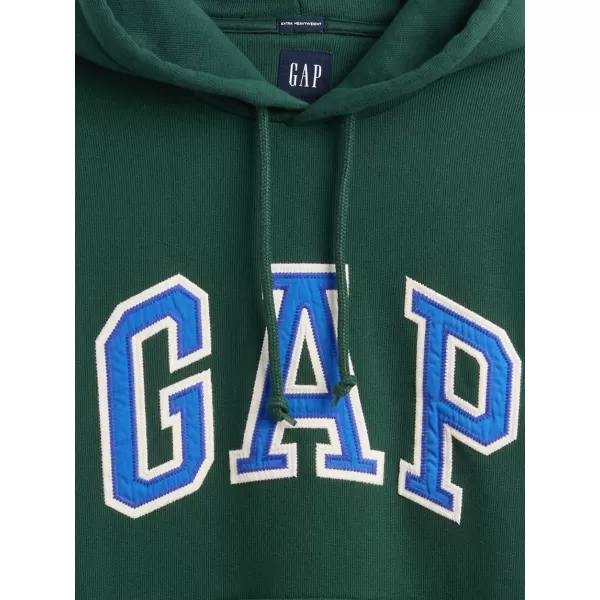  Férfi pulóver GAP HEAVYWEIGHT LOGO HOODIE PULLOVER 823104-03 MÉLYVADÁSZ 